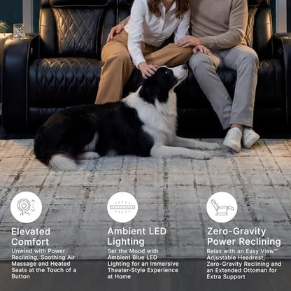 3 Seater Leather Power Reclining Sofa