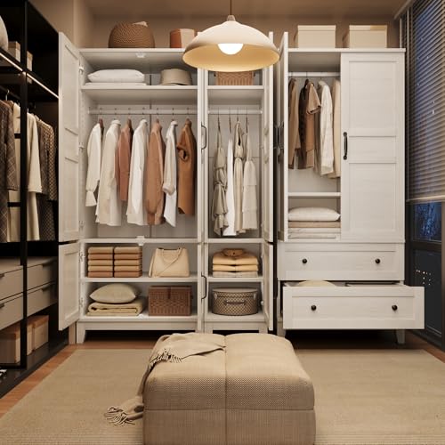 Armoire Wardrobe Closet with 2 Drawers
