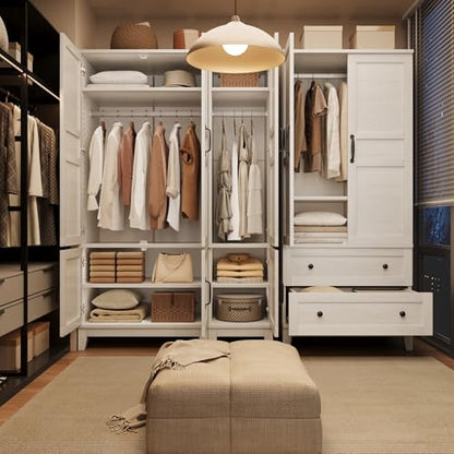Armoire Wardrobe Closet with 2 Drawers