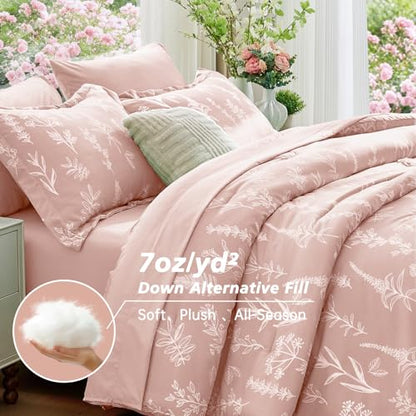 Cameo Pink Bed in a Bag King 7 Pieces