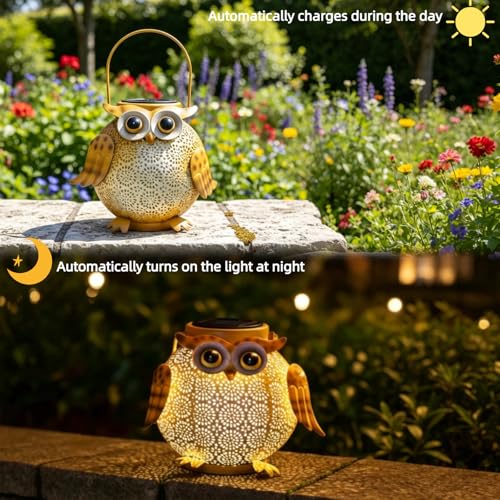 Solar Owl Lights Outdoor Waterproof