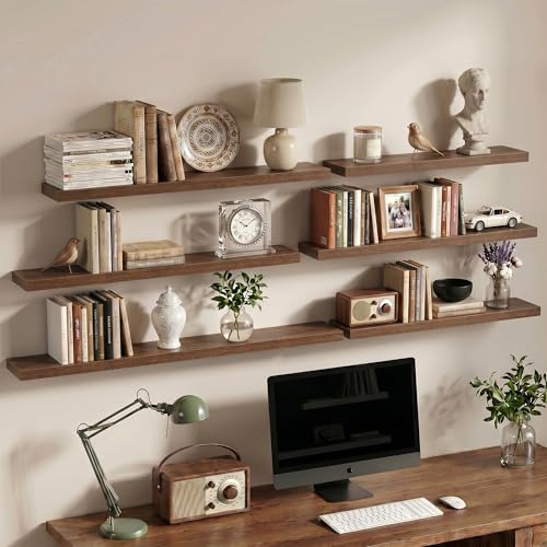 24 Inch Floating Shelves Wall Mounted for Display (2 Count)
