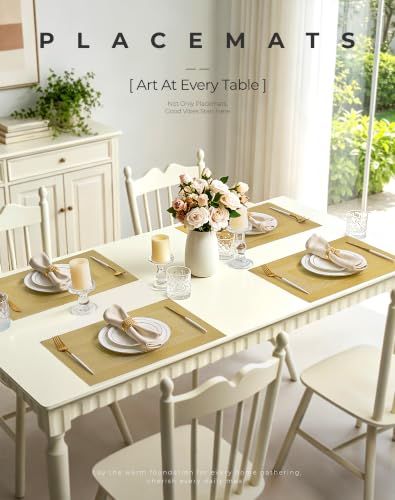 Gold Frame Placemats Set of 6 (6 Count)
