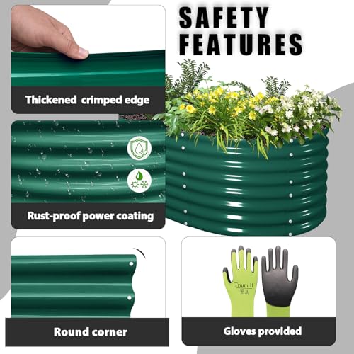 8x3x2ft Galvanized Raised Garden Bed