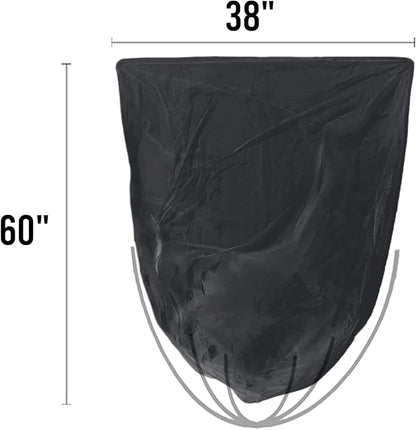 55-60 Gallon Trash Bags, 50 Count Bulk, Black Heavy Duty Garbage bags, Multi-purpose Trash Can Bin Liners for home Commercial, Outdoor, Construction, Industrial, Lawn, Leaf