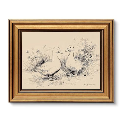 Vintage Gold Framed Wall Art