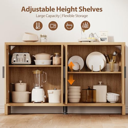 Rattan Buffet Cabinet with Storage