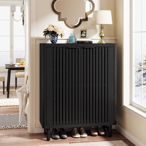 6 Tier Shoe Cabinet with Shutter Doors