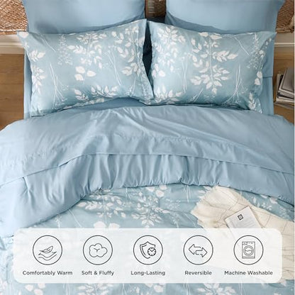 Floral Sky Blue Comforter Set