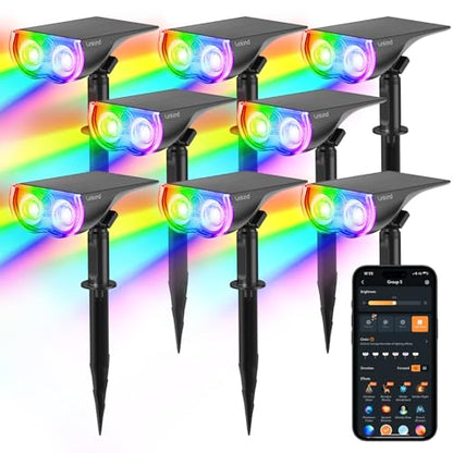 Smart Solar Spot Lights Outdoor SL5C (8 Count)