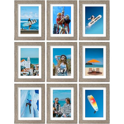 5x7 Picture Frames Set of 9 (9 Count)
