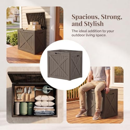 32 Gallon Waterproof Resin Storage Deck Box