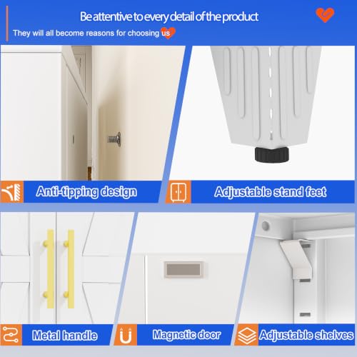 74.8" Tall Kitchen Pantry Cabinet