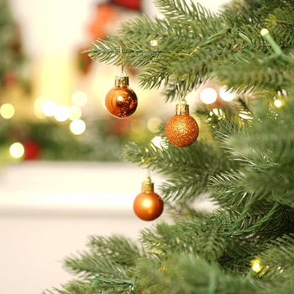 24ct Mini Christmas Ball Ornaments Shatterproof Christmas Ornaments Set Decorations for Xmas Tree Balls 30mm (24 Count)