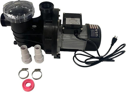 FibroPool Sand Filter Pump System For Above Ground Swimming Pools - Designed and Assembled in USA - Hose Adapters Included - High Efficiency - FSP Series (FSP16) Black