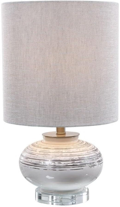 Uttermost Lenta Off-White Ceramic Modern Accent Table Lamp
