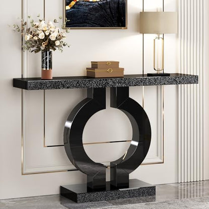 43 Inch Modern Mirrored Console Table
