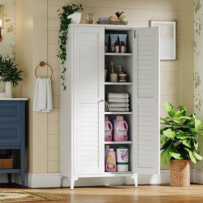 63.58 in Metal Pantry Cabinet with Adjustable Shelves