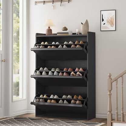 Shoe Cabinet with 3 Flip Drawers
