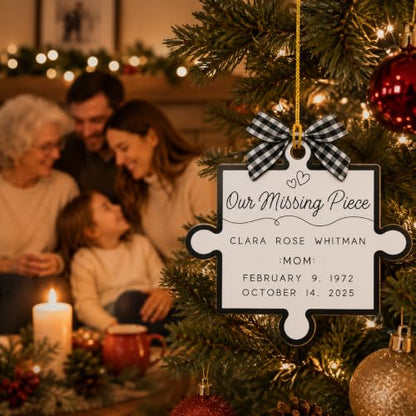 Personalized Our Missing Piece Christmas Ornament