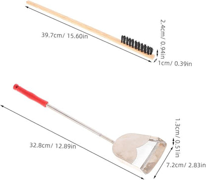 BESPORTBLE 2-Piece Bird Cage Cleaning Brush Set Includes Bird Poop Cleaner and Cage Brush and Household Cleaning