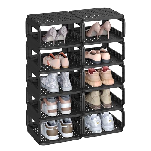 Shoe Rack 12 Tiers (2 Count)
