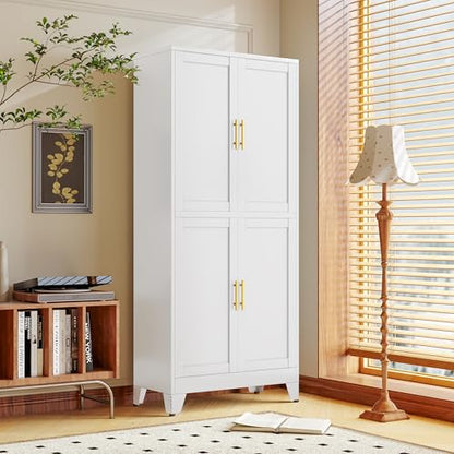 White Metal Storage Cabinet
