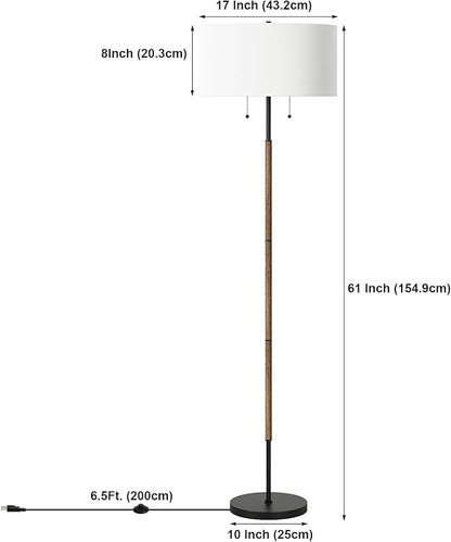 2-Light Floor Lamp, Mid Century Floor Lamp