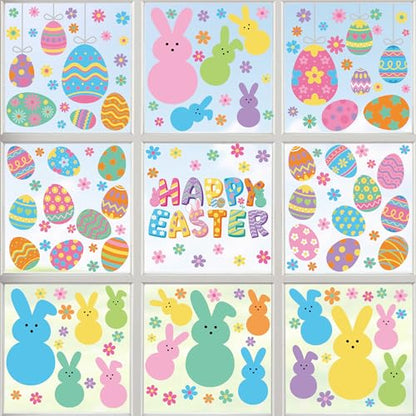 9 Sheets Easter Window Clings (9 Count)