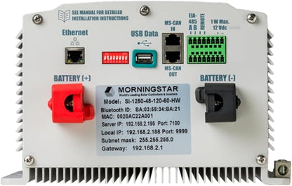 Morningstar SureSine 1000W Pure Sine Wave Off-Grid Inverter - 24VDC, 120VAC, 60Hz, Hard Wired AC Terminals (SI-1000-24-120-60-HW) - DC to AC Converter, Solar/Non-Solar Systems, Bluetooth Mobile Apps