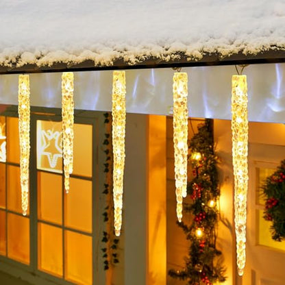 Icicle Lights Outdoor 20ft with Remote (20 Count)