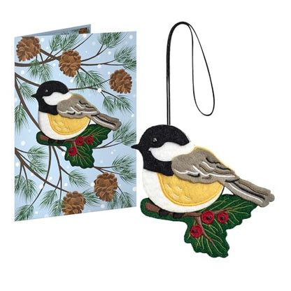 Winter Handmade Chickadee HeartFelt Charm Card
