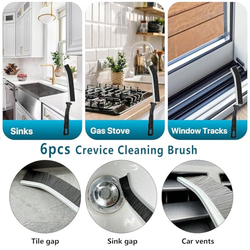 Commercial Grade Crevice Cleaning Brush Set (12 Count)