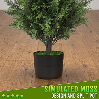 2Pack 3FT Artificial Cedar Tree (2 Count)