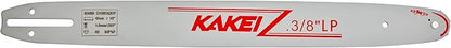 KAKEI 16 Inch Chainsaw Bar& Chain Combo - 3/8" LP Pitch, .050" Gauge, 56 Drive Links Fits Craftsman, Poulan, Ryobi, Echo, Greenworks& More (3 Chains+ 1 Bar)