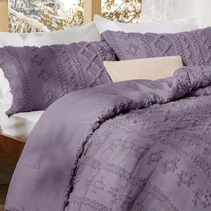 Tufted Boho Comforter Set Twin Size