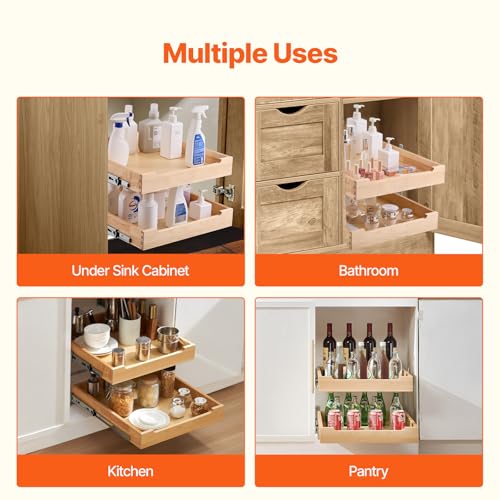 2 Tier Pull Out Cabinet Organizer