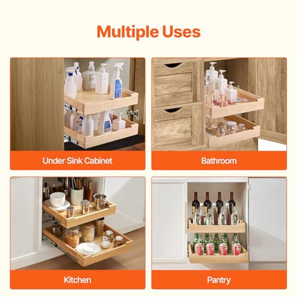 2 Tier Pull Out Cabinet Organizer