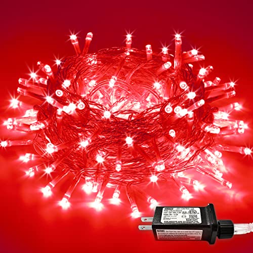 66ft 200 LED Red Halloween Indoor Outdoor String Lights Plug in (66 Foot)