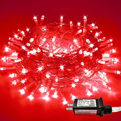 66ft 200 LED Red Halloween Indoor Outdoor String Lights Plug in (66 Foot)