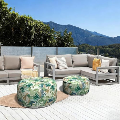 Inflatable Stool Ottoman Footrest with Handle