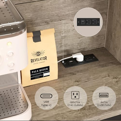 71" Pantry Cabinet with Charging Station