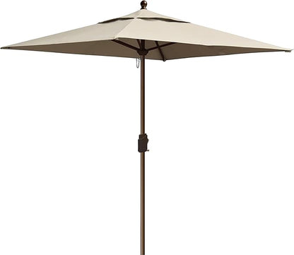 EliteShade USA 10-Year-Non-Fading 6x6Ft Square Market Umbrella Patio Outdoor Table Umbrella with Ventilation, Beige