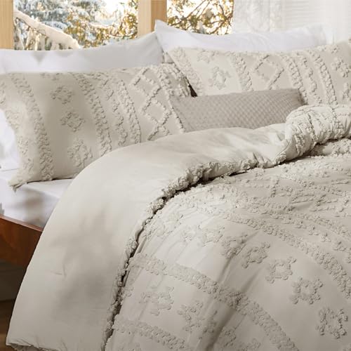 Tufted Boho Comforter Set Oversized Queen