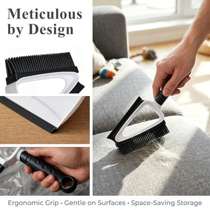 Pet Hair Removal Brush with Mini Dustpan