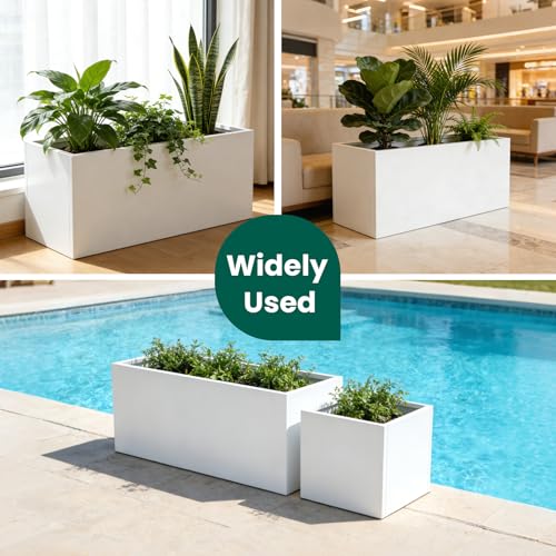 Metal Rectangular Planter 36" L x 15" W x 15" H