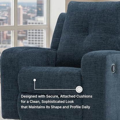 Danum Contemporary Manual Tufted Wall Hugger Recliner with Track Arms