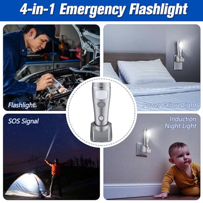 6 Pack 4 in 1 LED Emergency Lights for Home Power Failure (6 Count)