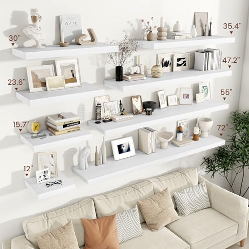 Deep Floating Shelves for Wall 16x12” Set of 2 (2 Count)