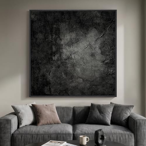 Extra Large Framed Black Abstract Wall Art Decor for Living Room